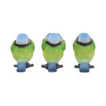 NEMESIS NOW THREE WISE BLUE TITS figure 8CM