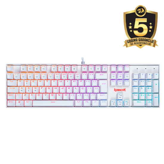 REDRAGON VARA K551 MEHANSKA TIPKOVNICA, BELA