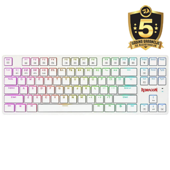 REDRAGON ANUBIS K539 RGB BREZŽIČNA MEHANSKA TIPKOVNICA, BELA