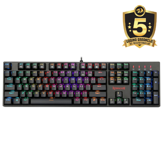 REDRAGON SURARA K582 RGB MEHANSKA TIPKOVNICA, RDEČA STIKALA