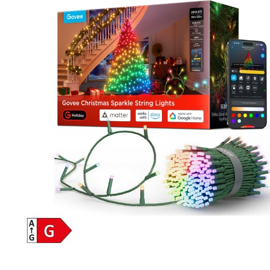 GOVEE Christmas Sparkle String Lights 20m