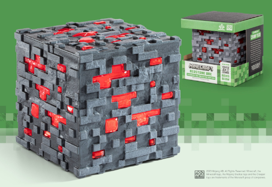 NOBLE COLLECTION Minecraft Illuminating redstone ore replika