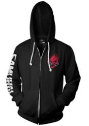 JINX: Cyberpunk 2077 - Biggest Fan črn hoodie z zadrgo XL