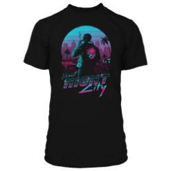 JINX: Cyberpunk 2077 - Destination Night City črna premium majica M
