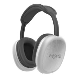 MOYE STELLAR BT slušalke z mikrofonom - srebrne barve