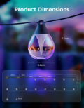 GOVEE Outdoor Clear Bulb String Lights - 15m