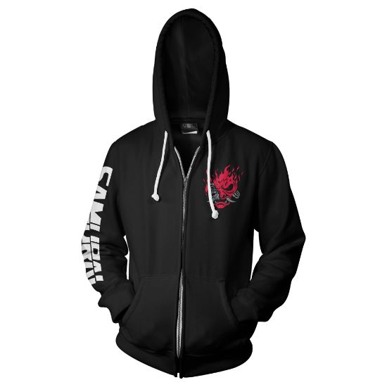 JINX: Cyberpunk 2077 - Biggest Fan črn hoodie z zadrgo M