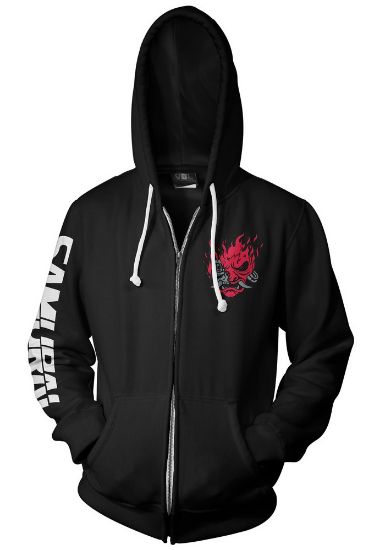 JINX: Cyberpunk 2077 - Biggest Fan črn hoodie z zadrgo 2XL