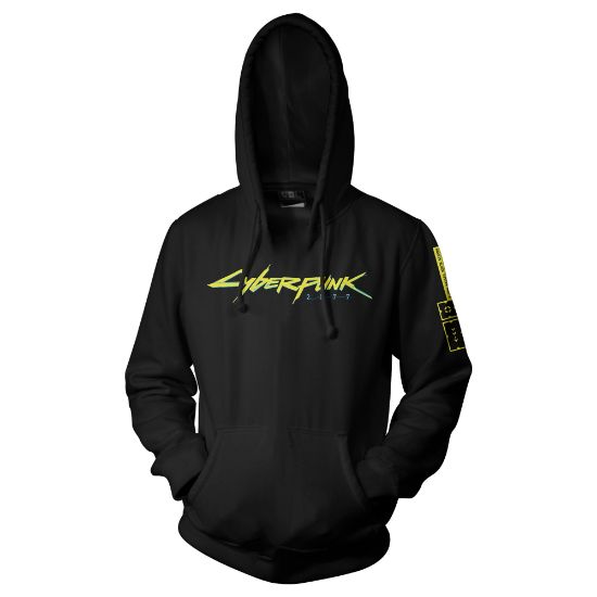 JINX: Cyberpunk 2077 - Logo črn hodie S