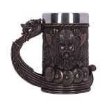 NEMESIS NOW BRONZE DRAKKAR VIKING vrč 15CM