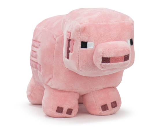 BARRADO: Minecraft – Pink Pig plišasta igrača 30 cm