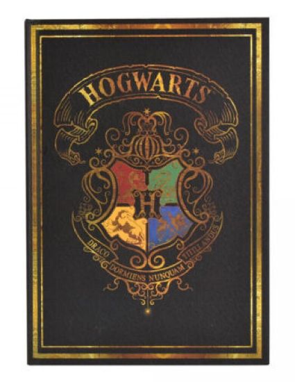 BLUE SKY: Harry Potter - Black colourful crest A5 zvezek s trdimi platnicami