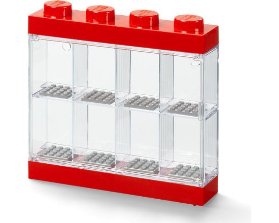 LEGO MINIFIGURE DISPLAY CASE 8 RED