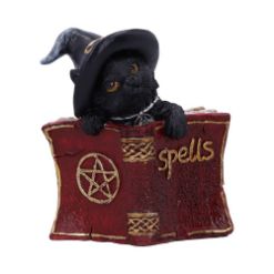 NEMESIS NOW KITTY'S GRIMOIRE (RED) 8,2CM figura
