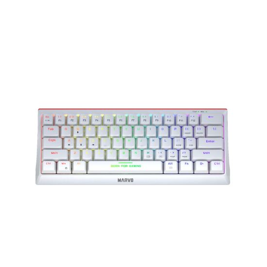 MARVO KG962G WH EN-R HECATE 61R mehanska tipkovnica bele barve