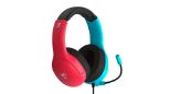 TURTLE BEACH NINTENDO SWITCH 2 AIRLITE FIT ŽIČNE SLUŠALKE NEON MODRO RDEČE BARVE