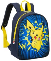 POKEMON - PIKACHU - JUNIOR nahrbtnik EVA 3D 32CM modre barve