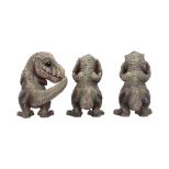 NEMESIS NOW Three wise Tyrannosaurus Rex figurica