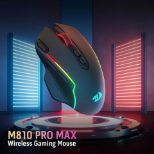 REDRAGON TAIPAN MAX M810 RGB ŽIČNA/2.4G/BT MIŠKA - ČRNA