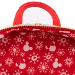 LOUNGEFLY DISNEY MINNIE MICKEY SNOWMAN AOP MINI NAHRBTNIK IN TRAK ZA LASE