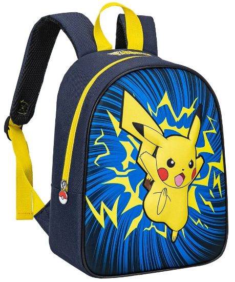 POKEMON - PIKACHU - JUNIOR nahrbtnik EVA 3D 32CM modre barve