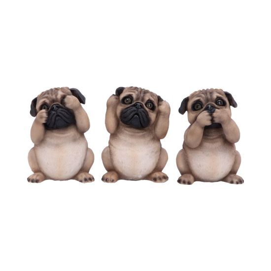 NEMESIS NOW Three wise pugs figurica