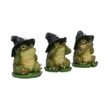 NEMESIS NOW THREE WISE TOADS figure 10.3CM