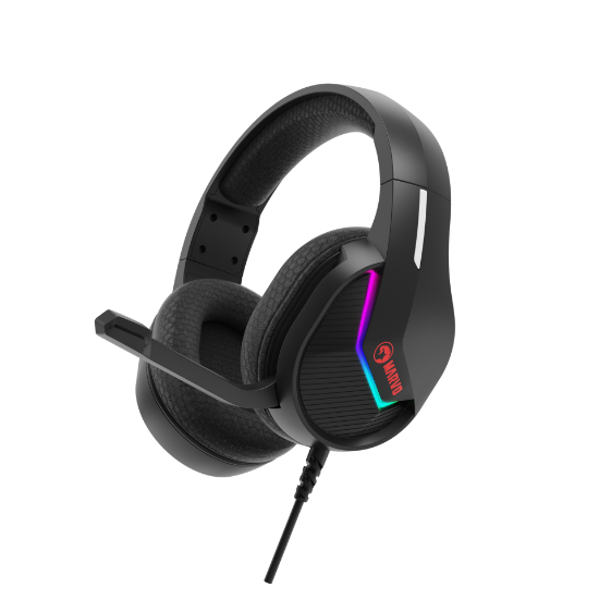 MARVO H8618 RGB BK SLUŠALKE ČRNE BARVE