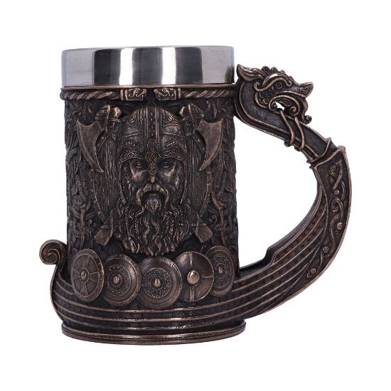 NEMESIS NOW BRONZE DRAKKAR VIKING vrč 15CM