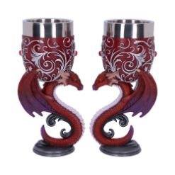 NEMESIS NOW DRAGONS DEVOTION GOBLETS 18.5CM (SET OF 2) keliha