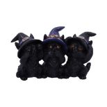NEMESIS NOW THREE WISE BLACK CATS 11,5CM figura