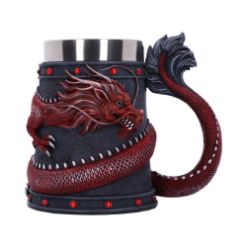 NEMESIS NOW DRAGON COIL RED vrč 16CM