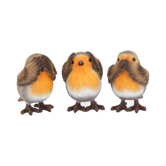 NEMESIS NOW THREE WISE ROBINS figure 8CM