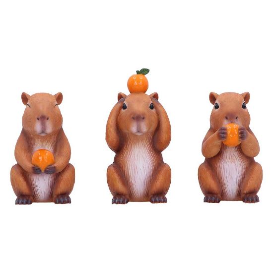 NEMESIS NOW THREE WISE CAPYBARAS figure 10.5CM