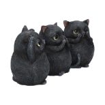 NEMESIS NOW Three wise fat cats figurica