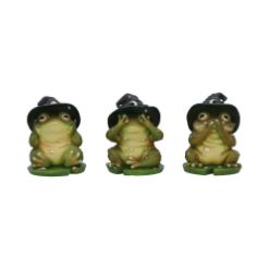 NEMESIS NOW THREE WISE TOADS figure 10.3CM
