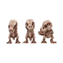 NEMESIS NOW THREE WISE TYRANNOSAURUS REX SKELETONS figure 9.3CM