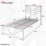 X ROCKER COSMOS RGB OTTOMAN GAMING BED & XCOOL WAVE FOAM SINGLE MATTRESS