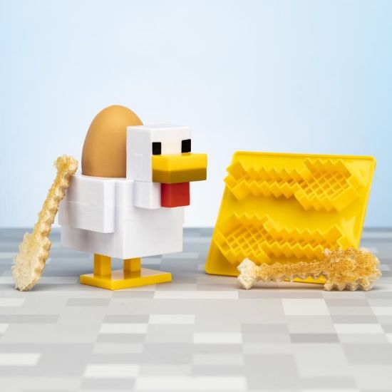 PALADONE Minecraft Chicken Egg Cup and Toast Cutter V2 set za zajtrk