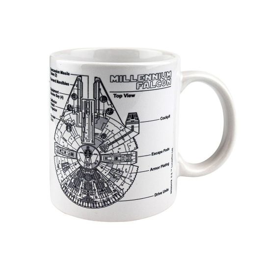 PYRAMID Star Wars Millennium Falcon sketch skodelica