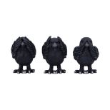 NEMESIS NOW THREE WISE RAVENS 8,7CM set figur